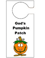 God's Pumpkin Patch  Doorknob Hanger