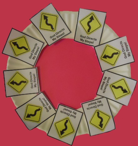 God Directs My Steps God's Road Signs Wreath Craft