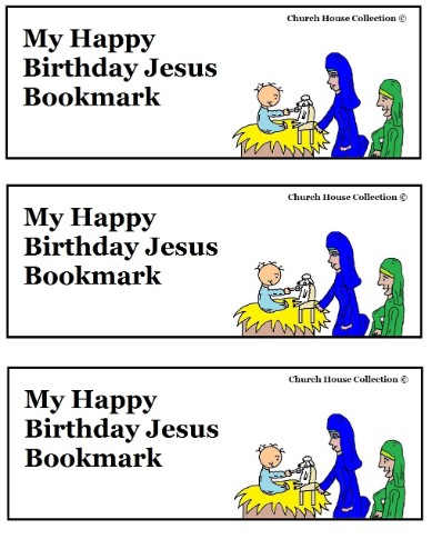 Happy Birthday Jesus Bookmarks