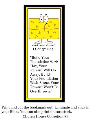 Fall Crafts for Sunday school hay bookmark printable