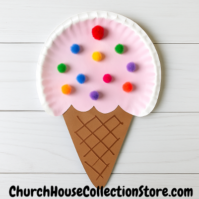 Jesus is sweet paper plate ice cream cone craft sunday school bible crafts preschool