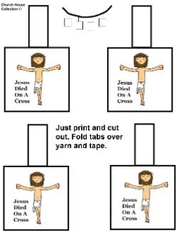 Jesus Died on a cross necklace craft