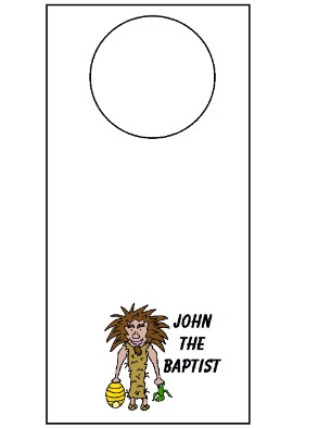 John The Baptist  Doorknob Hanger