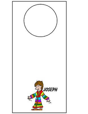 Joseph and The Coat Of Many Colors  Doorknob Hanger