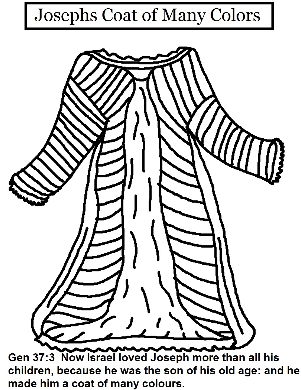 Josephs Coat of many colors coloring pages