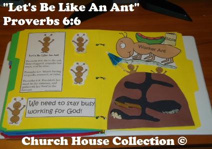 Let's be like an ant lapbook for Sunday school children's church ant hill crafts for kids