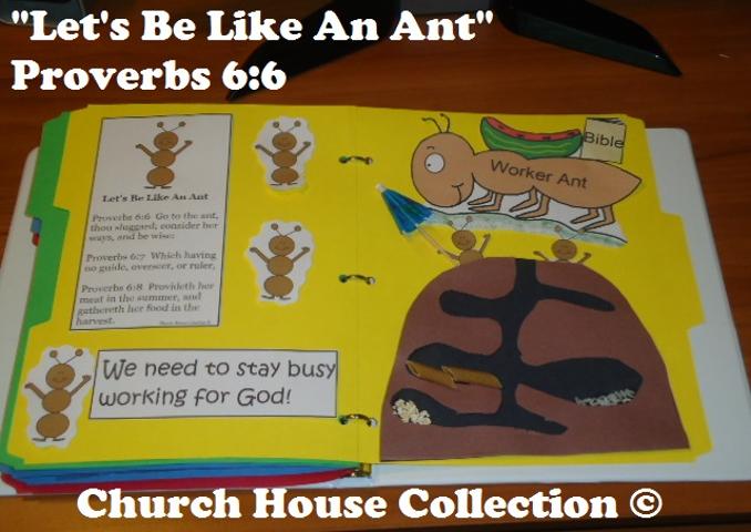 Let's Be Like An Ant Sunday School Lapbook | Sunday School Crafts