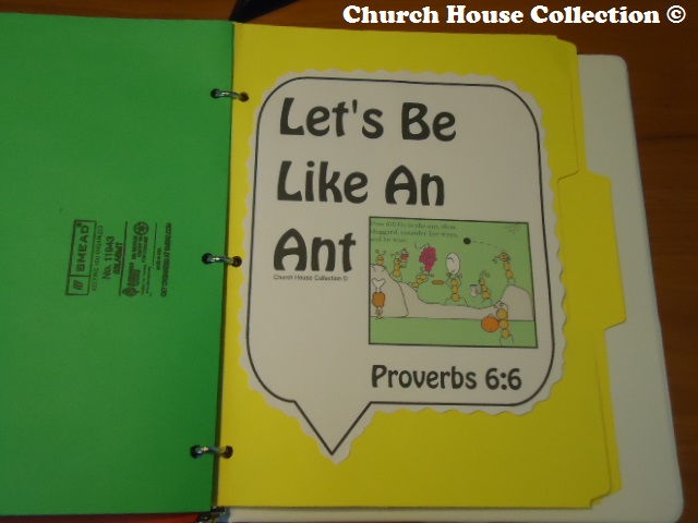 Let's be like an ant lapbook craft for sunday school or children's church proverbs 6:6