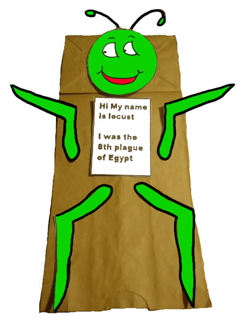 The Ten Plagues of Egypt Locust Grasshopper Paper Lunch Bag Craft