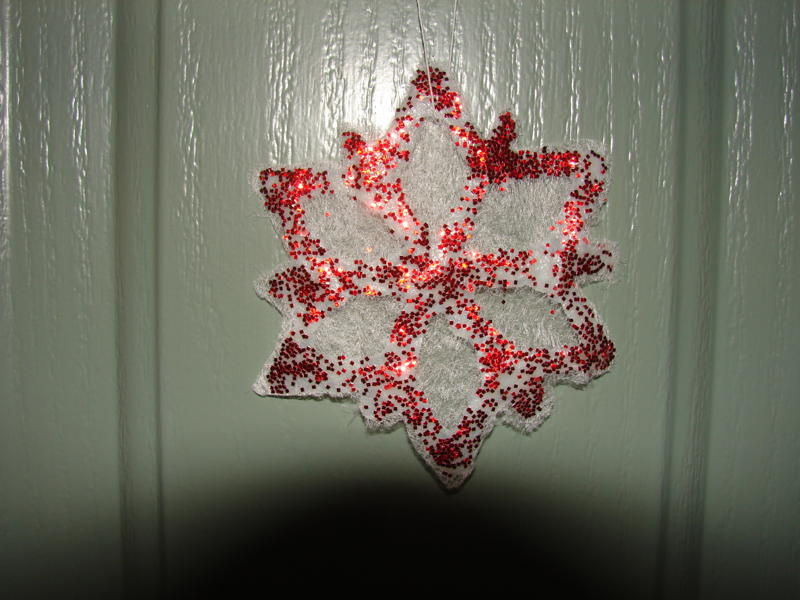 Dryer Sheet Snowflake Ornament