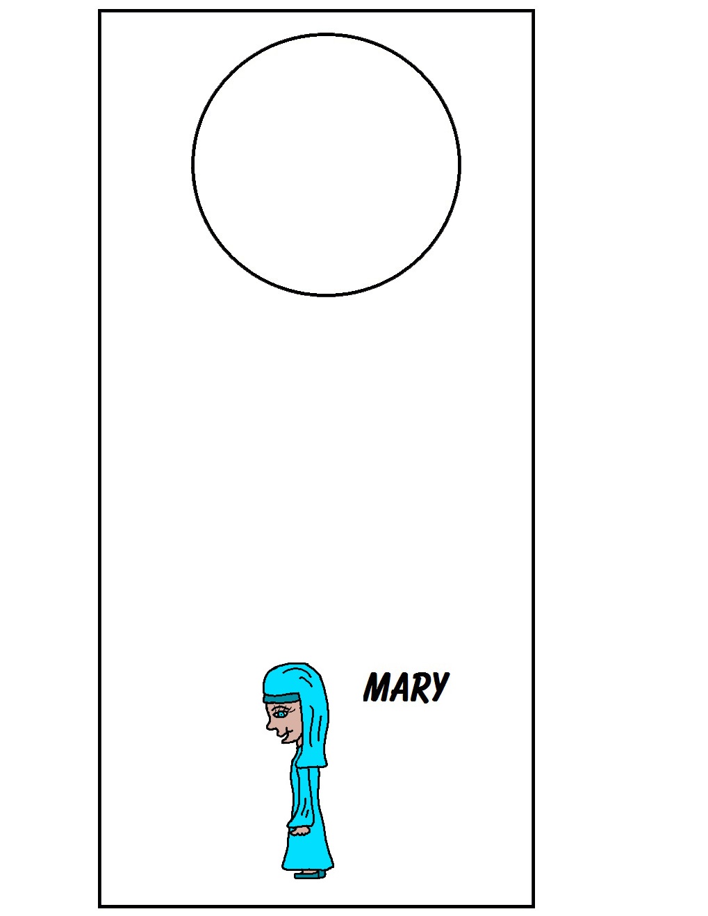 Mary Doorknob Hanger 
