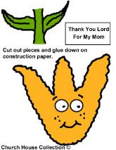 Mother's Day Cutout Sheet For Sunday school