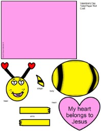 My heart belongs to Jesus toilet paper roll craft valentine's day bee