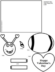 Happy Valentine's Day Toilet Paper Roll Craft Bee