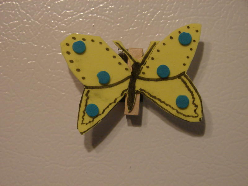 butterfly craft, sunday school crafts, buterfly crafts, crafts, crafts for kids, born again crafts, born again magnet craft