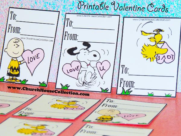 Peanuts Gang Snoopy Woodstock and Charlie Brown Valentine's Day Cards Printable Templates For Kids. Crafts For Kids.