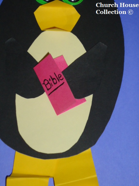 Penguin Holding Bible Craft