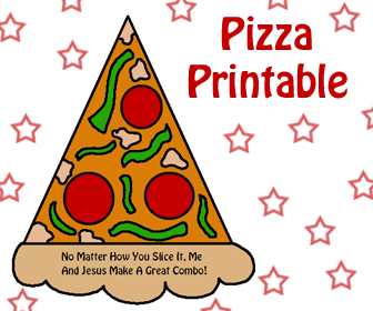 Pizza Sunday School Crafts- Childrens Church Crafts- Printable Template Cutout For Kids
