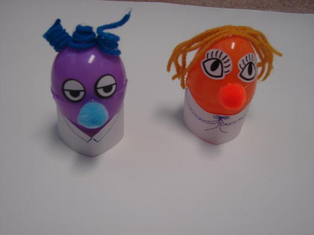 Easter Sunday School Crafts | Church House Collection | On Egg-actly Like You | Plastic Easter Eggs With Faces And Yarn Hair