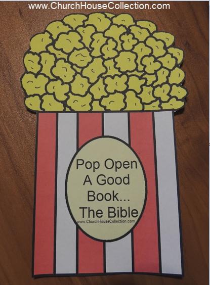 Popcorn Printable Template Pop Open A Good Book...The Bible
