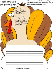 Printable Turkey Writing Paper What Im Thankful For Activity Sheet Sunday School