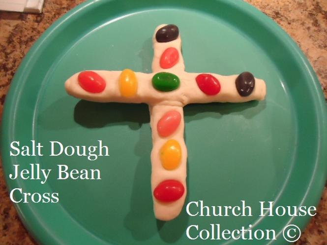 Easter Salt Dough jelly Bean cross