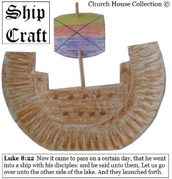 Jesus Calms The Storm Craft- Ship Craft- Jesus Crafts