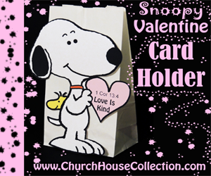Snoopy Valentine Card Holder Cutout Printable Template Craft For Kids in Sunday School. Free Sunday School Crafts.