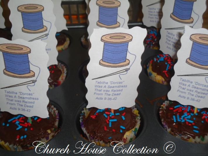 Tabitha Dorcas Raised From The Dead Needle and Thread Cupcakes