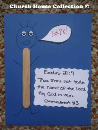 Thou Shalt Not Take The Name Of The Lord Thy God In Vain Craft Ten Commandments Sunday School Crafts