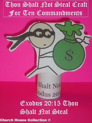 Thou Shalt Not Steal Toilet Paper Roll Craft For Ten Commandments