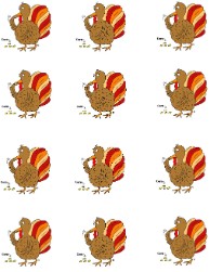 Turkey Eating Corn Template