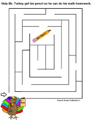 Thanksgiving Turkey Maze