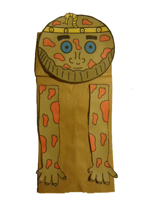 The 10 Plagues of Egypt Boils Egyptian Paper Bag Craft