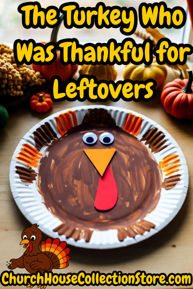 The Turkey Who Was Thankful For Leftovers Thanksgiving Paper Plate Bible Sunday School Craft by ChurchHouseCollectionStore.com