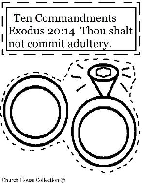 Thou Shalt Not Commit Adultery Cut Out Sheet For Ten Commandments Crafts