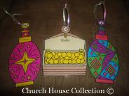 Gold Frankincense Myrrh Cutout Ornaments
