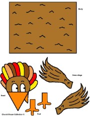 Turkey Toilet Paper Roll Template