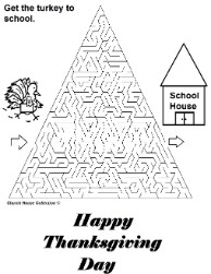 Thanksgiving Turkey Get The Turkey To School Maze Hard