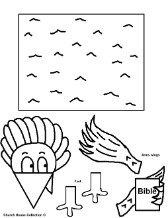 Turkey Holding Bible Toilet Paper Roll Craft Template