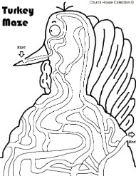 Easy Turkey Maze For School