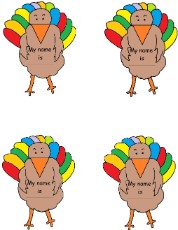 Turkey Name Tags