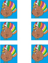 Turkey Wearing Bonnet Template