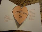 Valentine's Day Crafts for Sunday school Pop out card Jesus Loves You