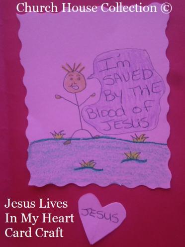 Valentine Jesus Lives In My Heart Card Craft