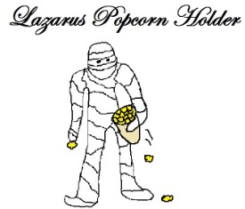 Lazarus Popcorn Holder Craft