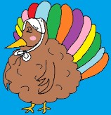 Turkey Wearing Bonnet Template