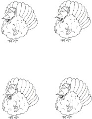 Turkey Wearing Bonnet Template